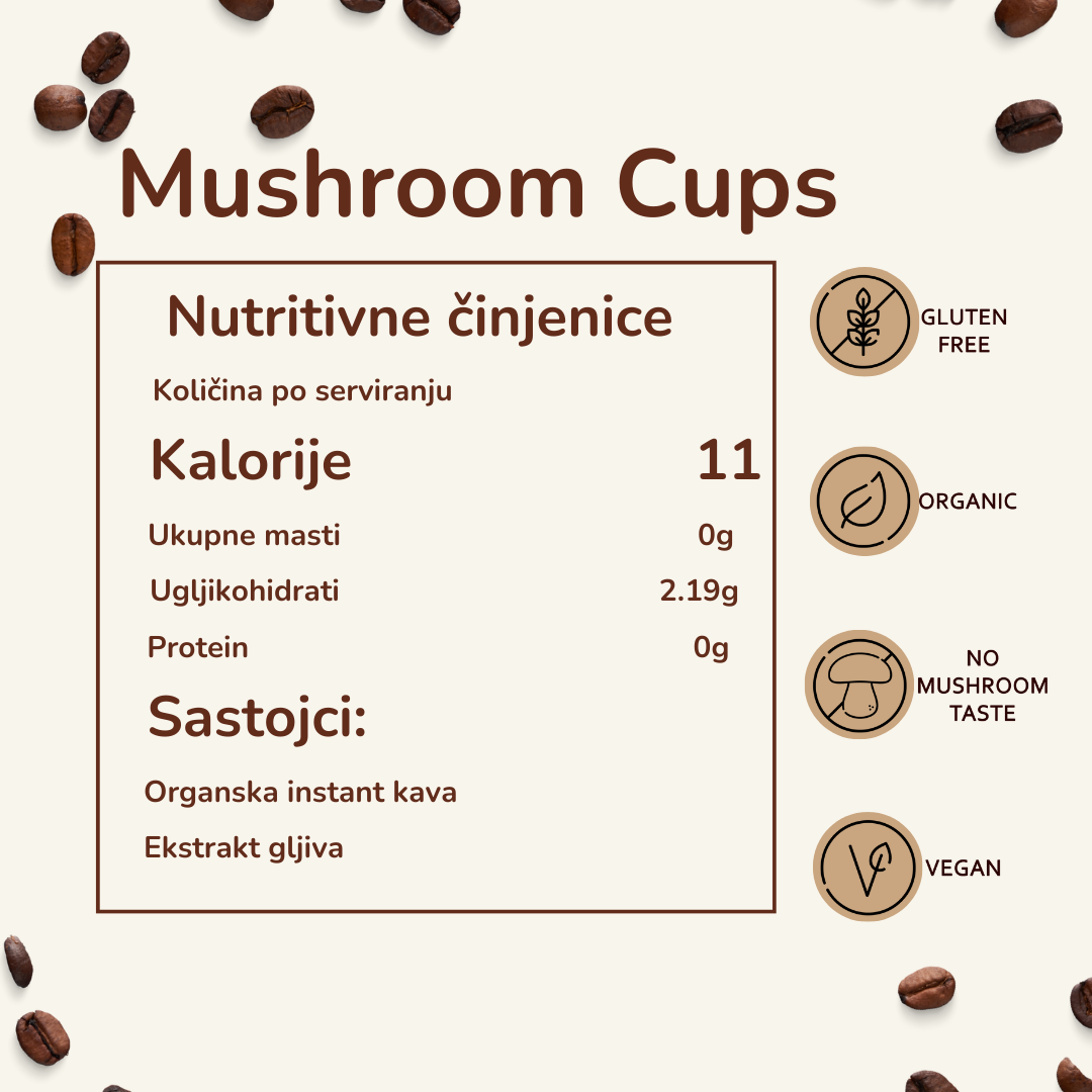 Go Glow – organic instant coffee with Chaga and Chanterelle - Slika 2
