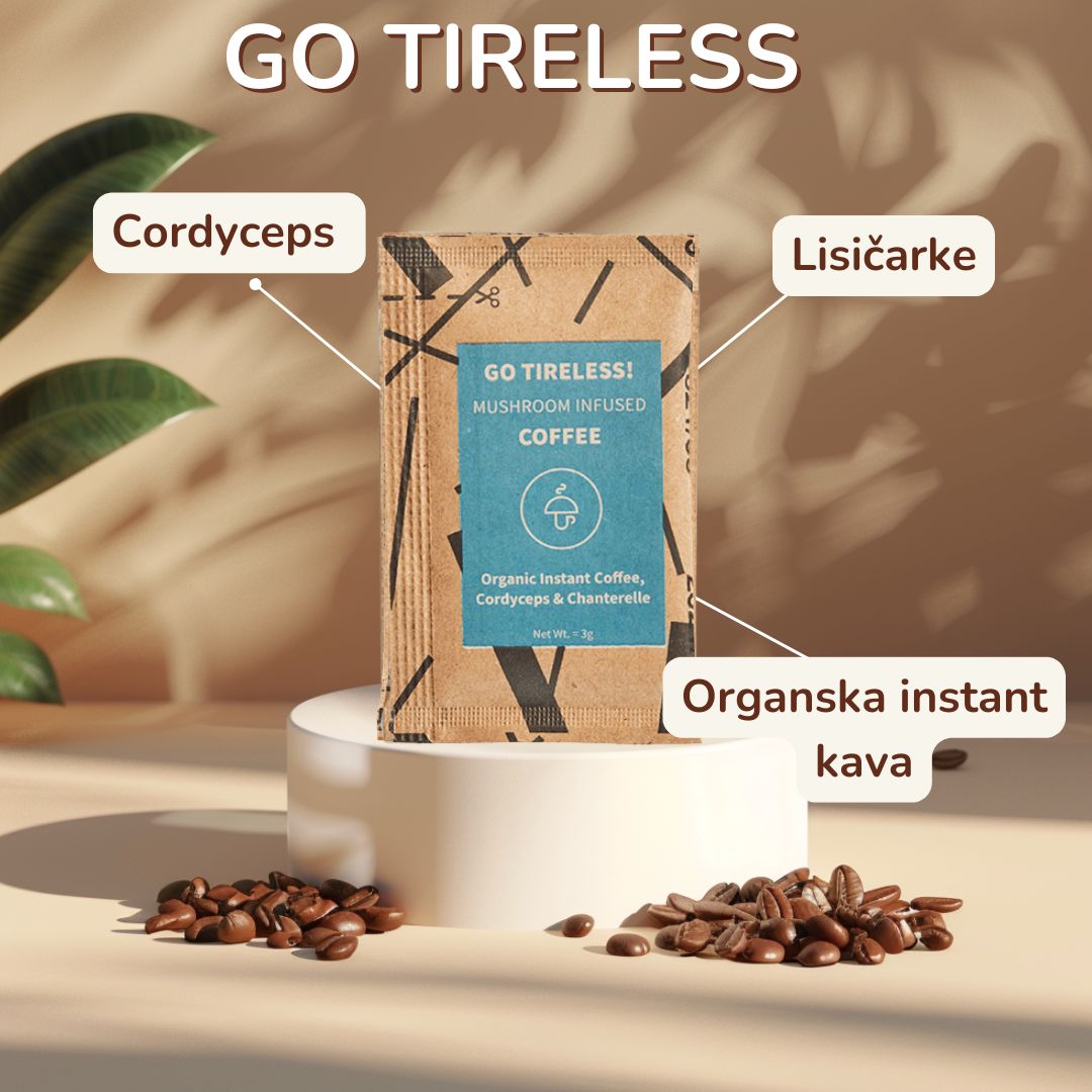 Go Tireless – organic instant coffee with Cordyceps and Chanterelle - Slika 3