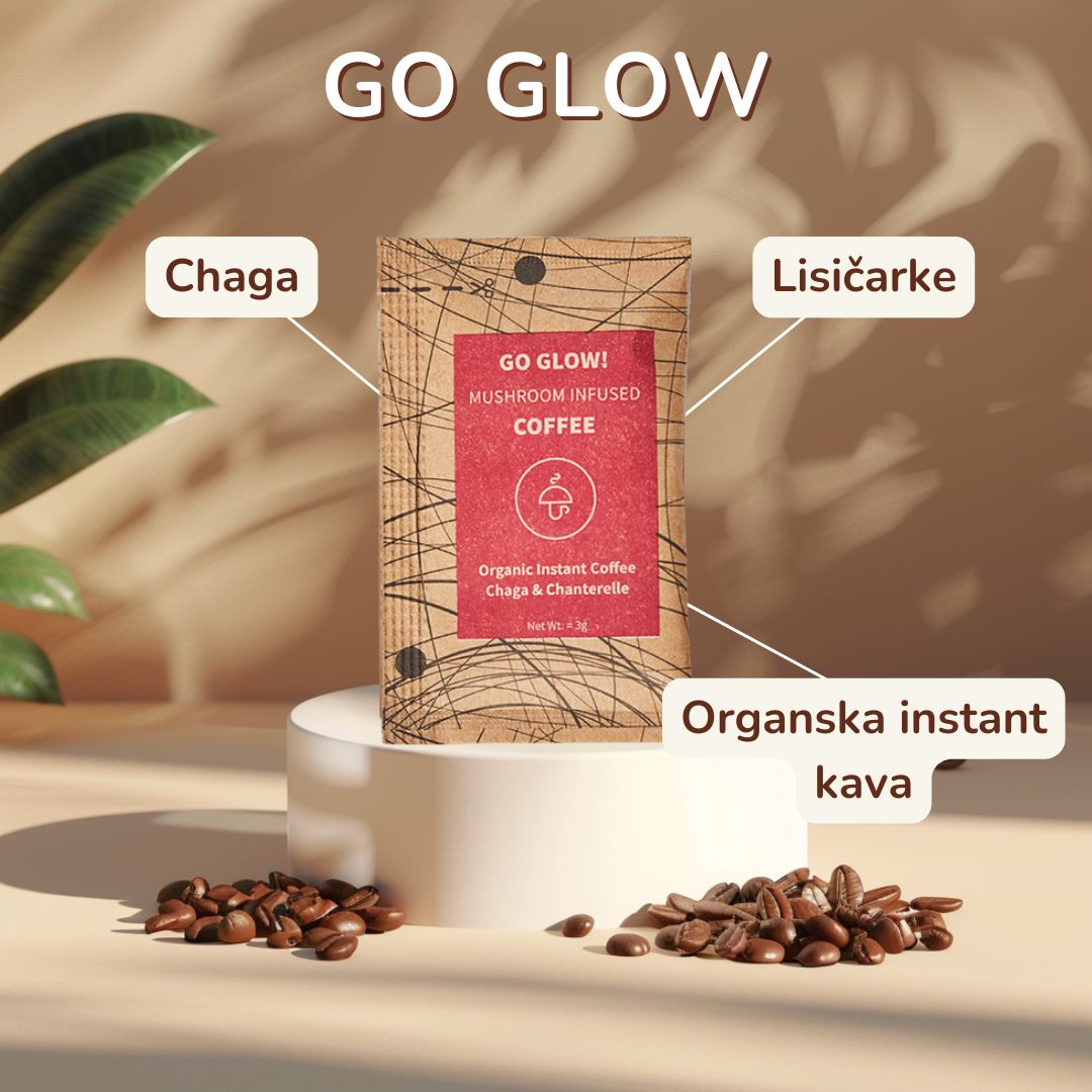 Go Glow – organic instant coffee with Chaga and Chanterelle - Slika 3