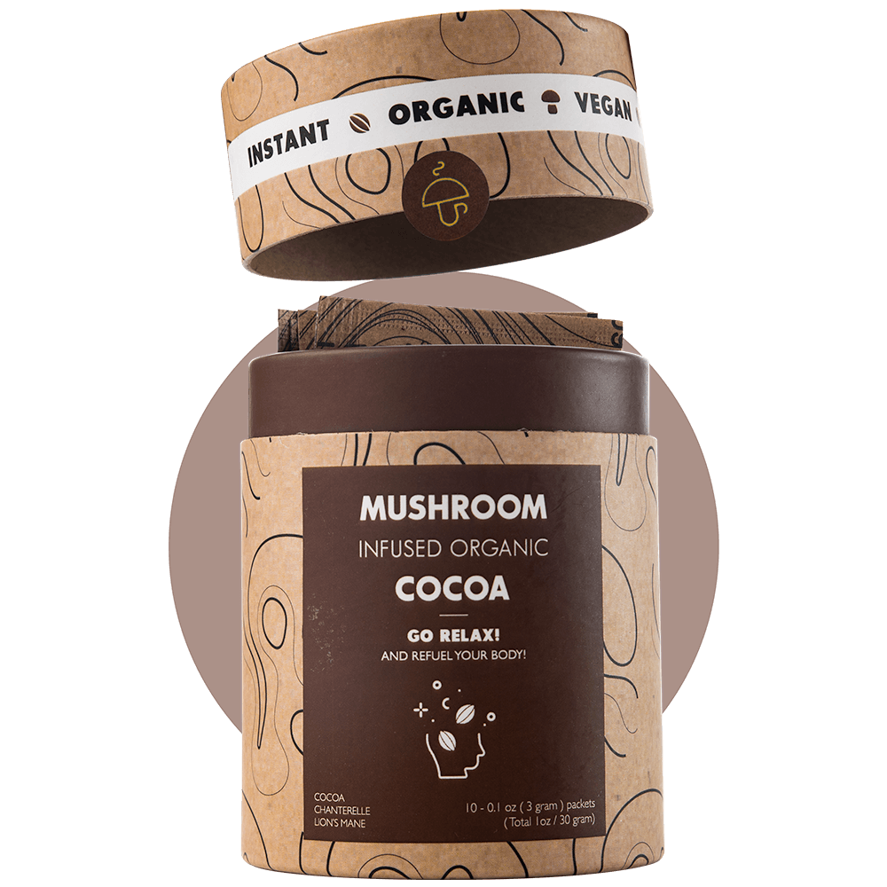 Go Relax – organic instant Cocoa with Chanterelle & Reishi - Slika 4