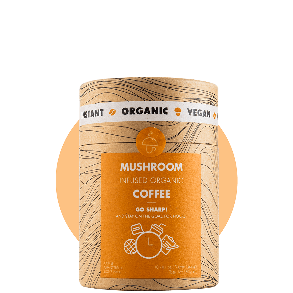 Go Sharp – organic instant coffee with Lion's Mane and Chanterelle