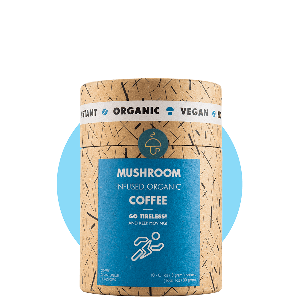 Go Tireless – organic instant coffee with Cordyceps and Chanterelle
